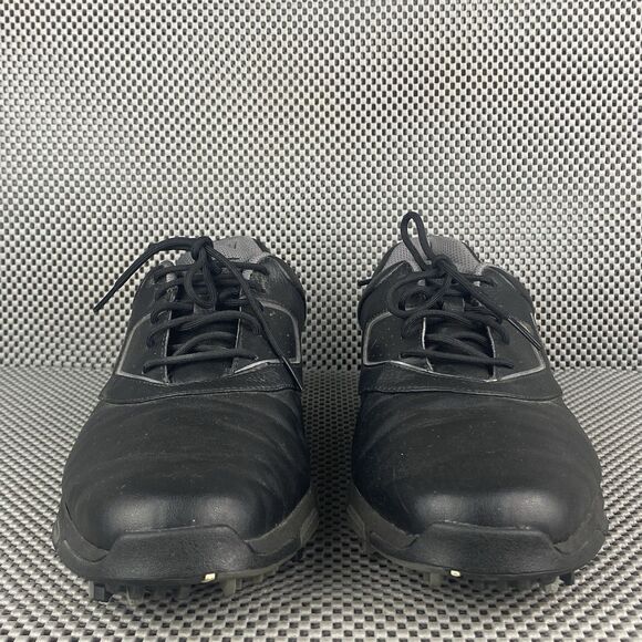 Nike Heritage Golf Shoes Sneakers Mens 11 Black Leather Logo Lace Up Athletic - Picture 5 of 10